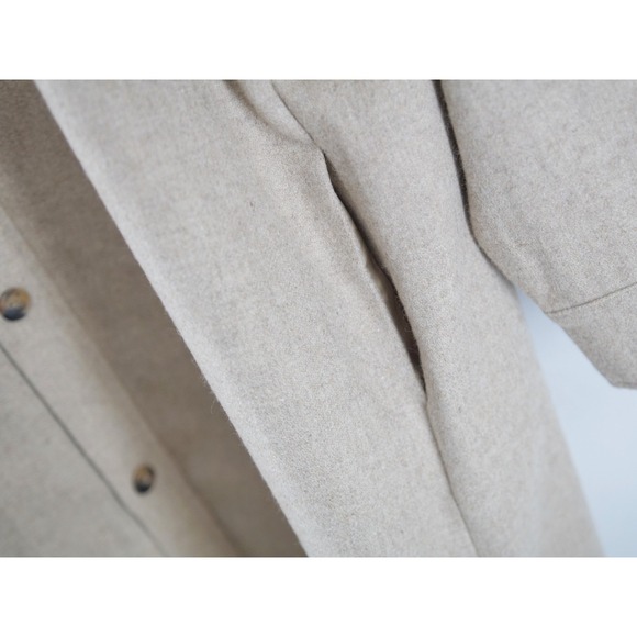 THE FRANKIE SHOP Mélange one size wool-blend felt midi shirt dress oversized - Picture 6 of 9